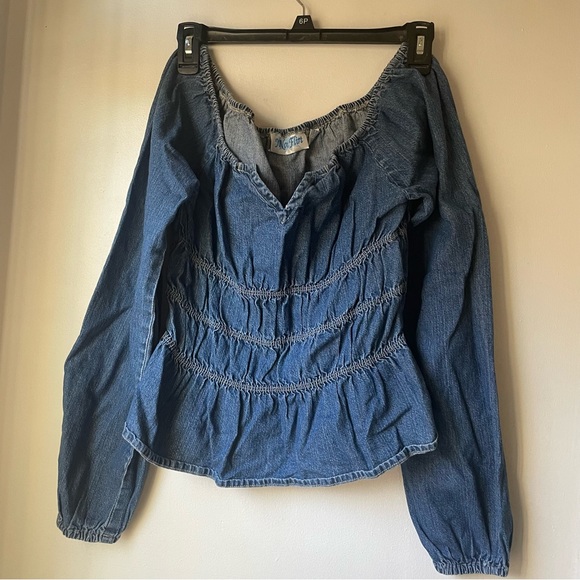 Vintage denim blouse - Picture 1 of 5